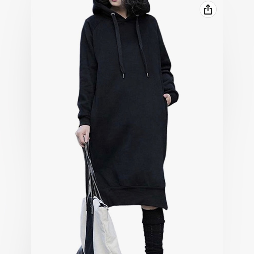 Fleece-Lined Sweatshirt Dress